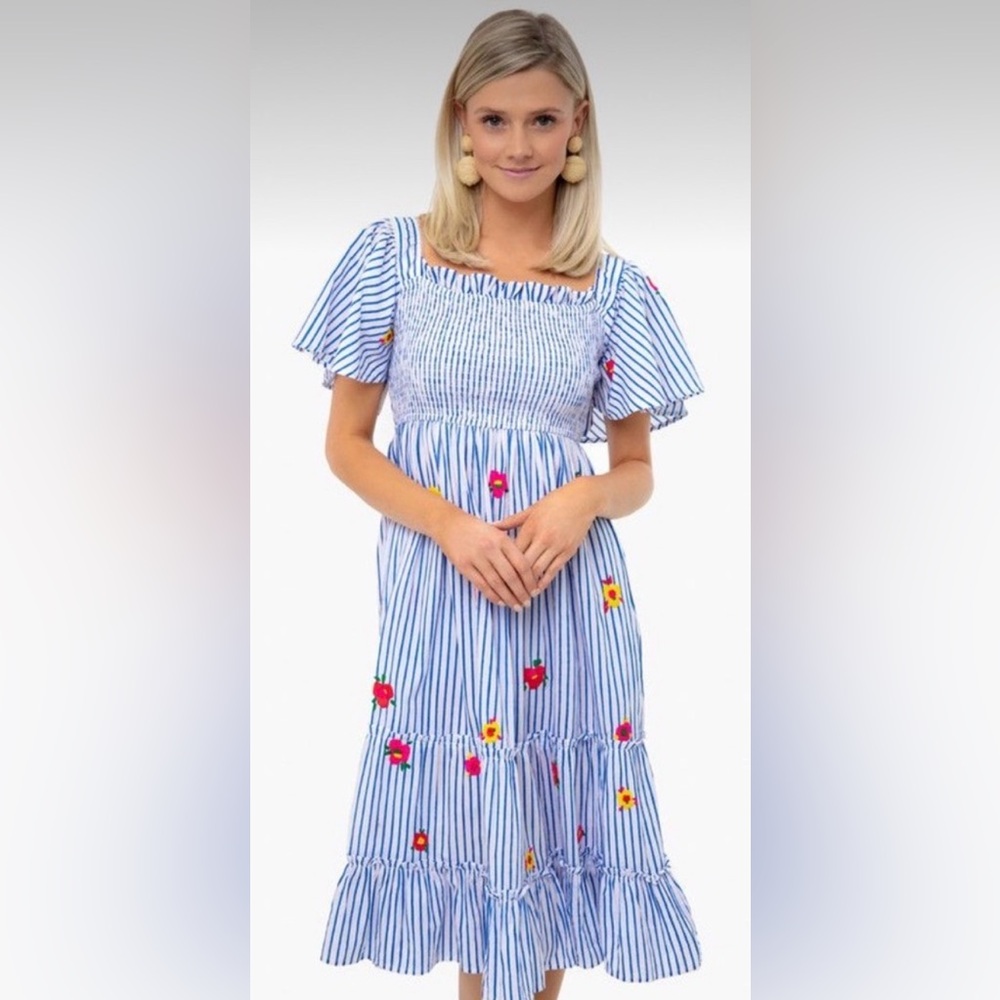 Pink City Prints x Tuckernuck Floral Embroidered Dress